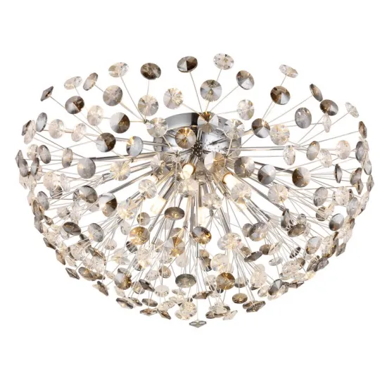 Globo Katrina króm-füstszínű  kristály mennyezeti lámpa (GLO-64135D1C) G9 6 izzós IP20