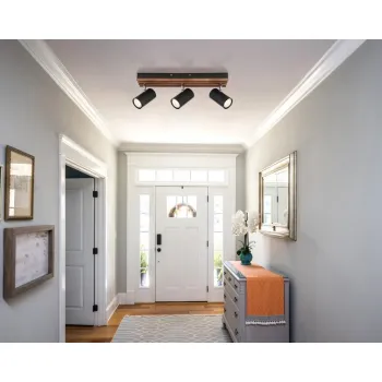 Globo Kayden fekete-barna mennyezeti spotlámpa (GLO-57909-3) GU10 3 izzós IP20