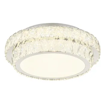 Globo Klara króm-átlátszó távirányítós kristály LED mennyezeti lámpa (GLO-68157-38) LED 1 izzós IP20