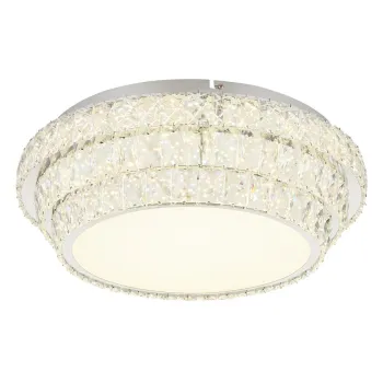 Globo Klara króm-átlátszó távirányítós kristály LED mennyezeti lámpa (GLO-68157-48) LED 1 izzós IP20