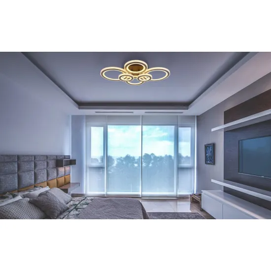 Globo Kora fekete-antracit  távirányítós LED mennyezeti lámpa (GLO-67338A-60) LED 1 izzós IP20