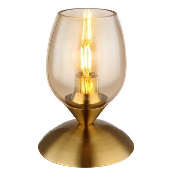 Globo Kuwaita sárgaréz-borostyán asztali lámpa (GLO-24007M) E14 1 izzós IP20