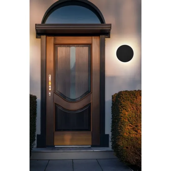 Globo Lamont fekete LED vízvédett kültéri fali lámpa (GLO-34314S) LED 1 izzós IP44