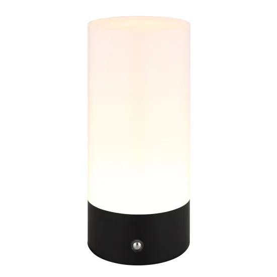 Globo Lex fekete-opál vízvédett LED asztali lámpa (GLO-21040SRGB) LED 1 izzós IP44