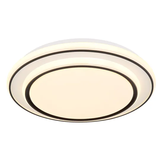 Globo Logan fehér-fekete kristály LED mennyezeti lámpa (GLO-48136-24) LED 1 izzós IP20