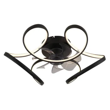 Globo Loris fekete-opál távirányítós LED mennyezeti ventilátor (GLO-03638) LED 1 izzós IP20