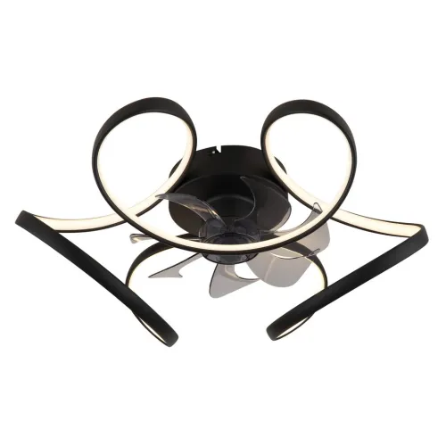 Globo Loris fekete-opál távirányítós LED mennyezeti ventilátor (GLO-03638) LED 1 izzós IP20