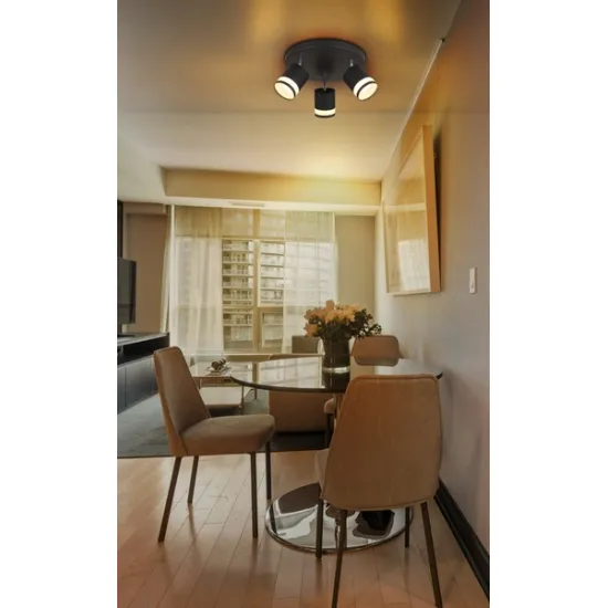 Globo Lucero fekete fali spotlámpa (GLO-57852-3) GX53 3 izzós IP20