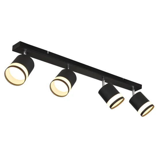 Globo Lucero fekete fali spotlámpa (GLO-57852-4) GX53 4 izzós IP20