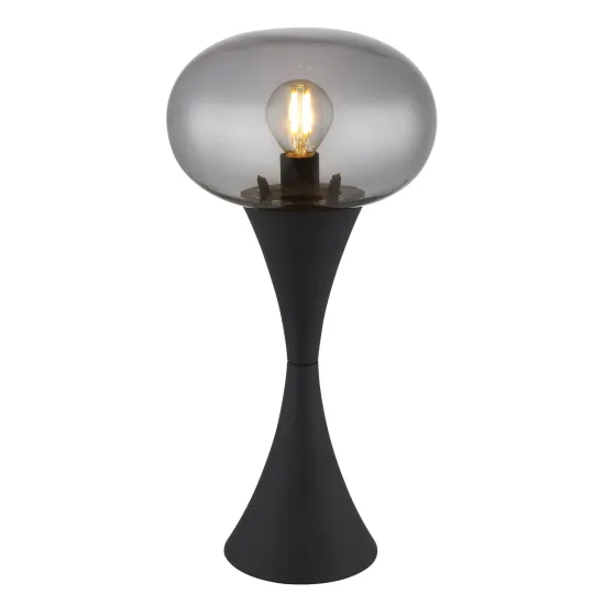 Globo Lula fekete-füstszínű  asztali lámpa (GLO-21027S) E14 1 izzós IP20