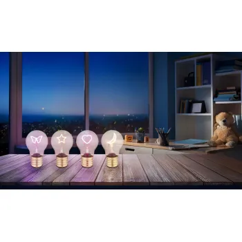 Globo Lumi arany-átlátszó gyerek LED asztali lámpa (GLO-28082-12) LED 1 izzós IP20