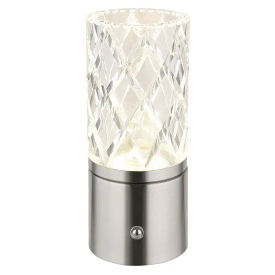 Globo Lunki nikkel-átlátszó LED asztali lámpa (GLO-21010N) LED 1 izzós IP20