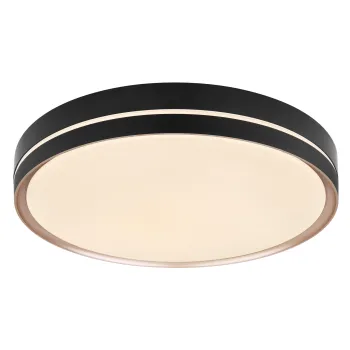 Globo Manni fehér-fekete távirányítós LED mennyezeti lámpa (GLO-41759-40) LED 1 izzós IP20