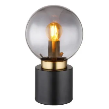 Globo Marka fekete-füstszürke asztali lámpa (GLO-21003BB) E14 1 izzós IP20