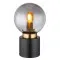 Globo Marka fekete-füstszürke asztali lámpa (GLO-21003BB) E14 1 izzós IP20