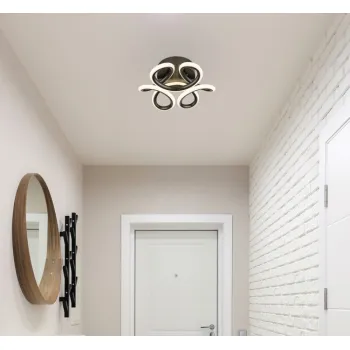 Globo Melisand szürke-fehér LED mennyezeti lámpa (GLO-67386-24A) LED 1 izzós IP20