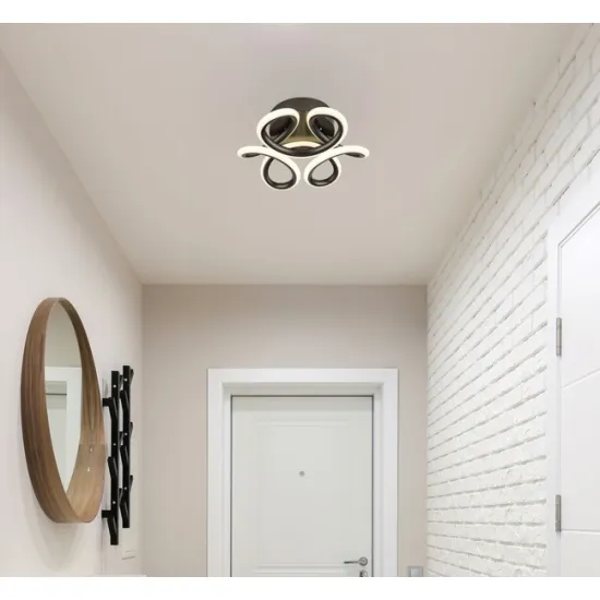 Globo Melisand szürke-fehér LED mennyezeti lámpa (GLO-67386-24A) LED 1 izzós IP20