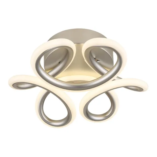 Globo Melisand ezüst-fehér LED mennyezeti lámpa (GLO-67386-24S) LED 1 izzós IP20