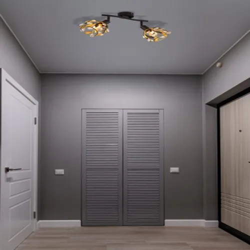 Globo Mika fekete-arany  mennyezeti spotlámpa (GLO-15759-2) E14 2 izzós IP20