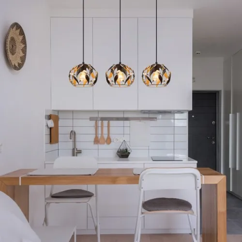 Globo Mika fekete-arany  függesztett lámpa (GLO-15759-3H) E27 3 izzós IP20