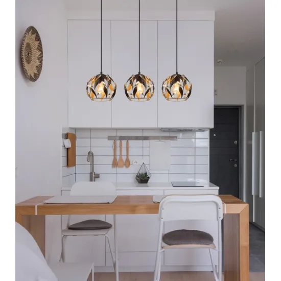 Globo Mika fekete-arany  függesztett lámpa (GLO-15759-3H) E27 3 izzós IP20