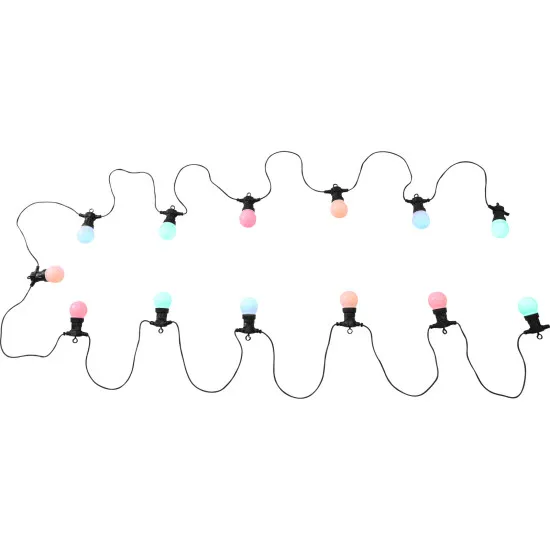 Globo Nirvana fekete-opál LED party fény (GLO-3401) LED 20 izzós IP44