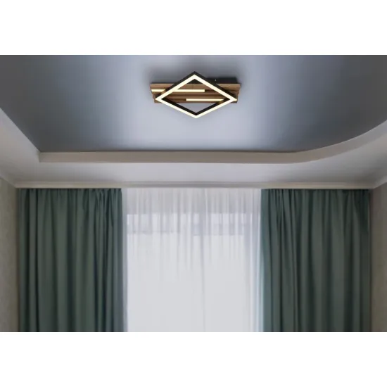 Globo Obrien fekete-fehér LED mennyezeti lámpa (GLO-67344D) LED 1 izzós IP20