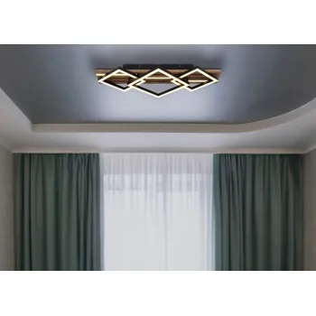 Globo Obrien fekete-fehér LED mennyezeti lámpa (GLO-67344D2) LED 1 izzós IP20