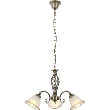 Globo Odin sárgaréz-fehér csillár (GLO-60208-3) E27 3 izzós IP20