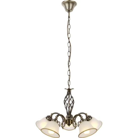 Globo Odin sárgaréz-fehér csillár (GLO-60208-5) E27 5 izzós IP20