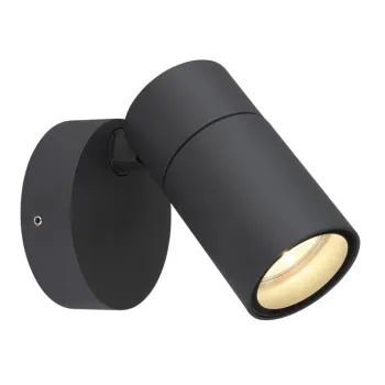 Globo Piper antracit-átlátszó vízvédett kültéri fali lámpa (GLO-3209-1) GU10 1 izzós IP44