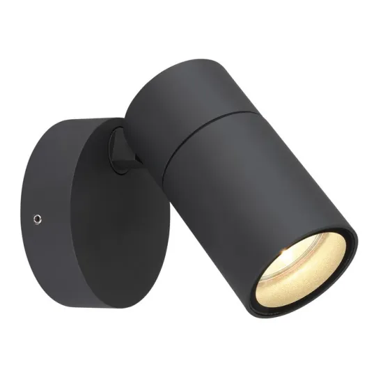 Globo Piper antracit-átlátszó vízvédett kültéri fali lámpa (GLO-3209-1) GU10 1 izzós IP44