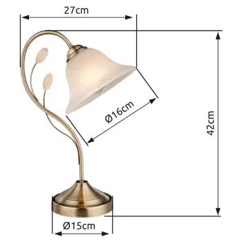 Globo Posadas sárgaréz-fehér asztali lámpa (GLO-69007-1T) E27 1 izzós IP20