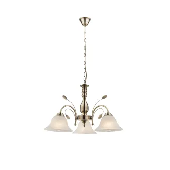 Globo Posadas sárgaréz-fehér csillár (GLO-69007-3H) E27 3 izzós IP20