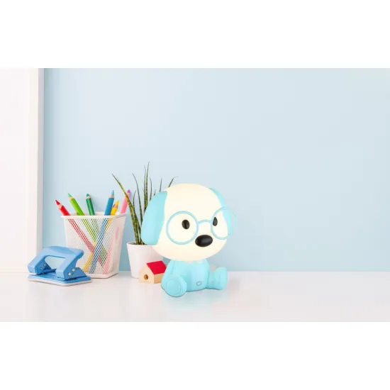 Globo Puppy kék gyerek LED asztali lámpa (GLO-21761B) LED 1 izzós IP20