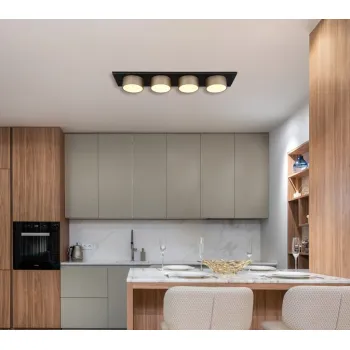 Globo Raymond fekete-pezsgő   LED mennyezeti lámpa (GLO-56964-4) LED 1 izzós IP20