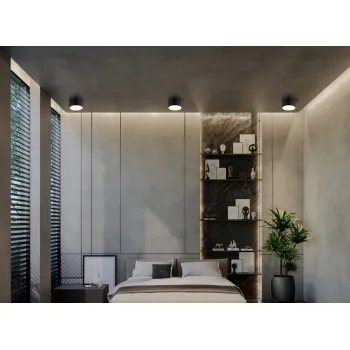 Globo Raymond fehér-fekete LED mennyezeti lámpa (GLO-56964S) LED 1 izzós IP20