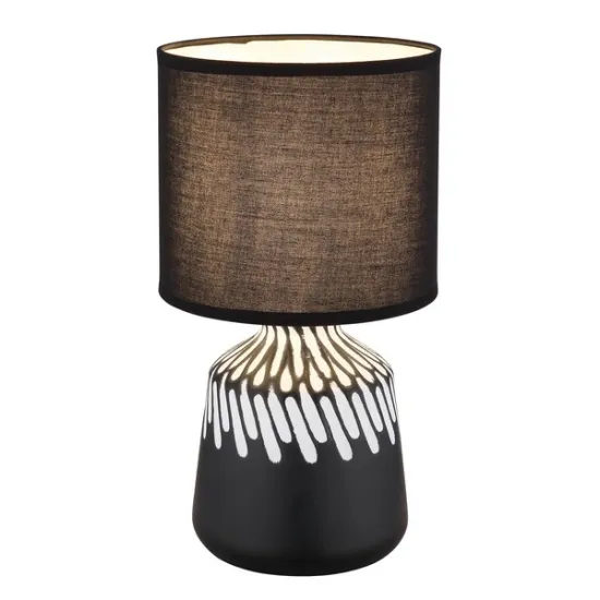 Globo Rela fekete asztali lámpa (GLO-21733S) E14 1 izzós IP20