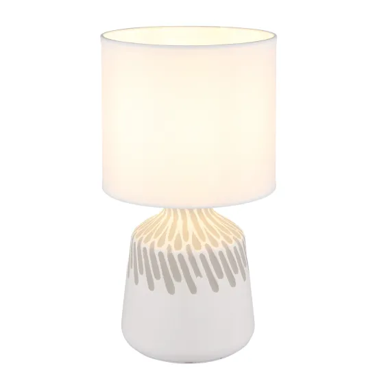 Globo Rela fehér asztali lámpa (GLO-21733W) E14 1 izzós IP20