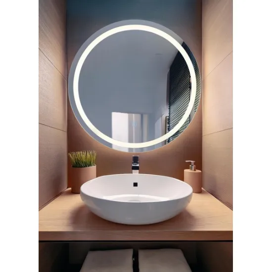 Globo Rivas króm-fehér LED tükrös fali lámpa (GLO-84033) LED 1 izzós IP20