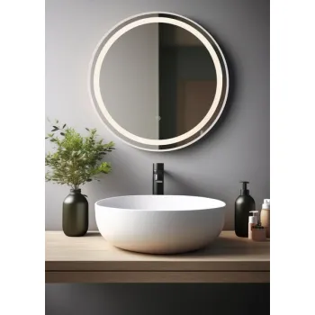 Globo Rivas króm-fehér LED tükrös fali lámpa (GLO-84035) LED 1 izzós IP20