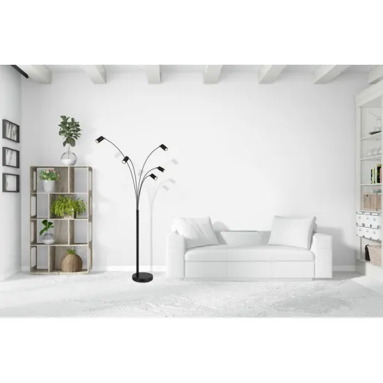 Globo Robby fekete állólámpa (GLO-57910-5S) GU10 5 izzós IP20