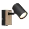 Globo Robby fekete-barna fali spotlámpa (GLO-57911-1BW) GU10 1 izzós IP20