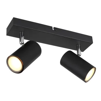 Globo Robby fekete mennyezeti spotlámpa (GLO-57911-2B) GU10 2 izzós IP20