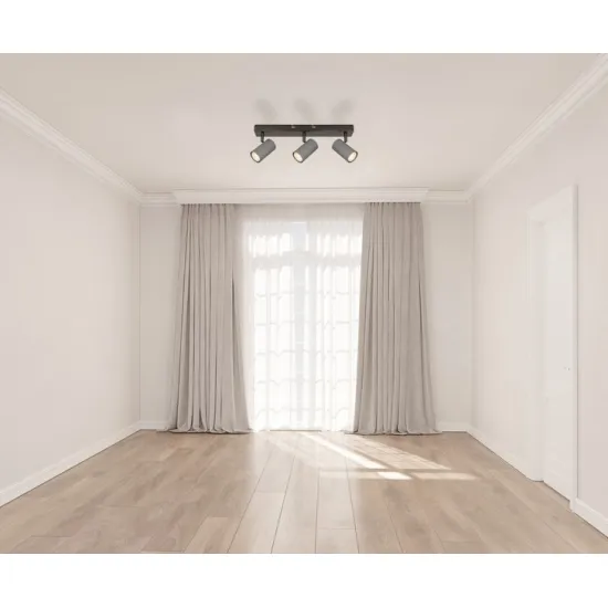 Globo Robby szürke mennyezeti spotlámpa (GLO-57911-3S) GU10 3 izzós IP20