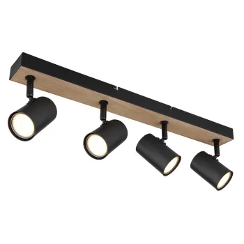 Globo Robby fekete-barna mennyezeti spotlámpa (GLO-57911-4BW) GU10 4 izzós IP20