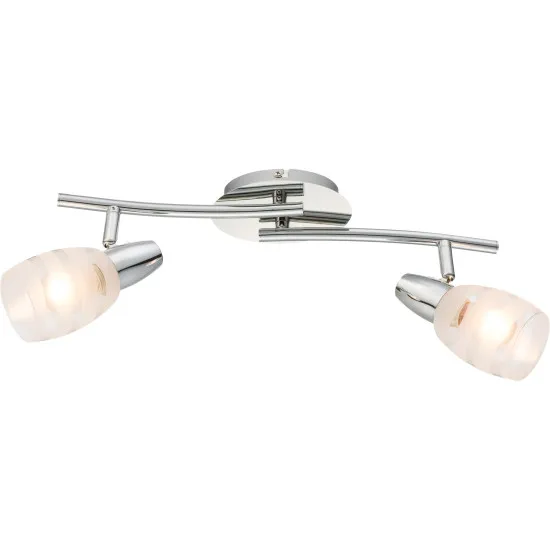 Globo Roy króm-fehér mennyezeti spotlámpa (GLO-54985-2) E14 2 izzós IP20