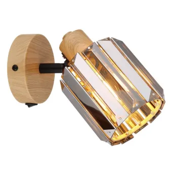 Globo Run barna-füstszínű  kristály spotlámpa (GLO-80040146) E14 1 izzós IP20