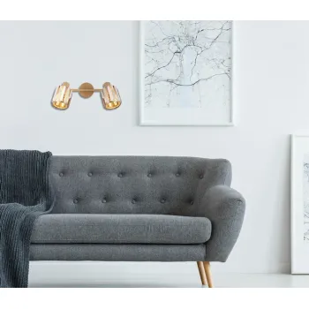 Globo Run barna-füstszínű  kristály mennyezeti lámpa (GLO-80040246) E14 2 izzós IP20