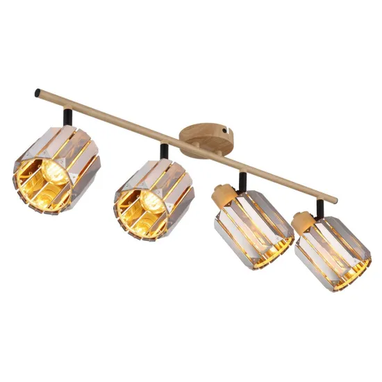 Globo Run barna-füstszínű  kristály mennyezeti lámpa (GLO-80040446) E14 4 izzós IP20